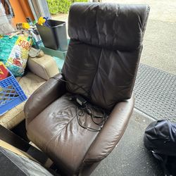 Electric Recliner Chair (brown, Leather)