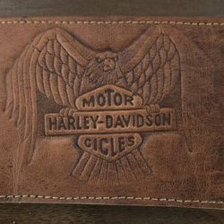 Harley Davidson Style - Handcrafted Genuine Cuban Leather Wallet