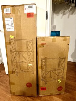 New Folding Shelves 3-Tier $35 l 4-Tier $40 l Buy Together $70 (Beaverton pickup) 