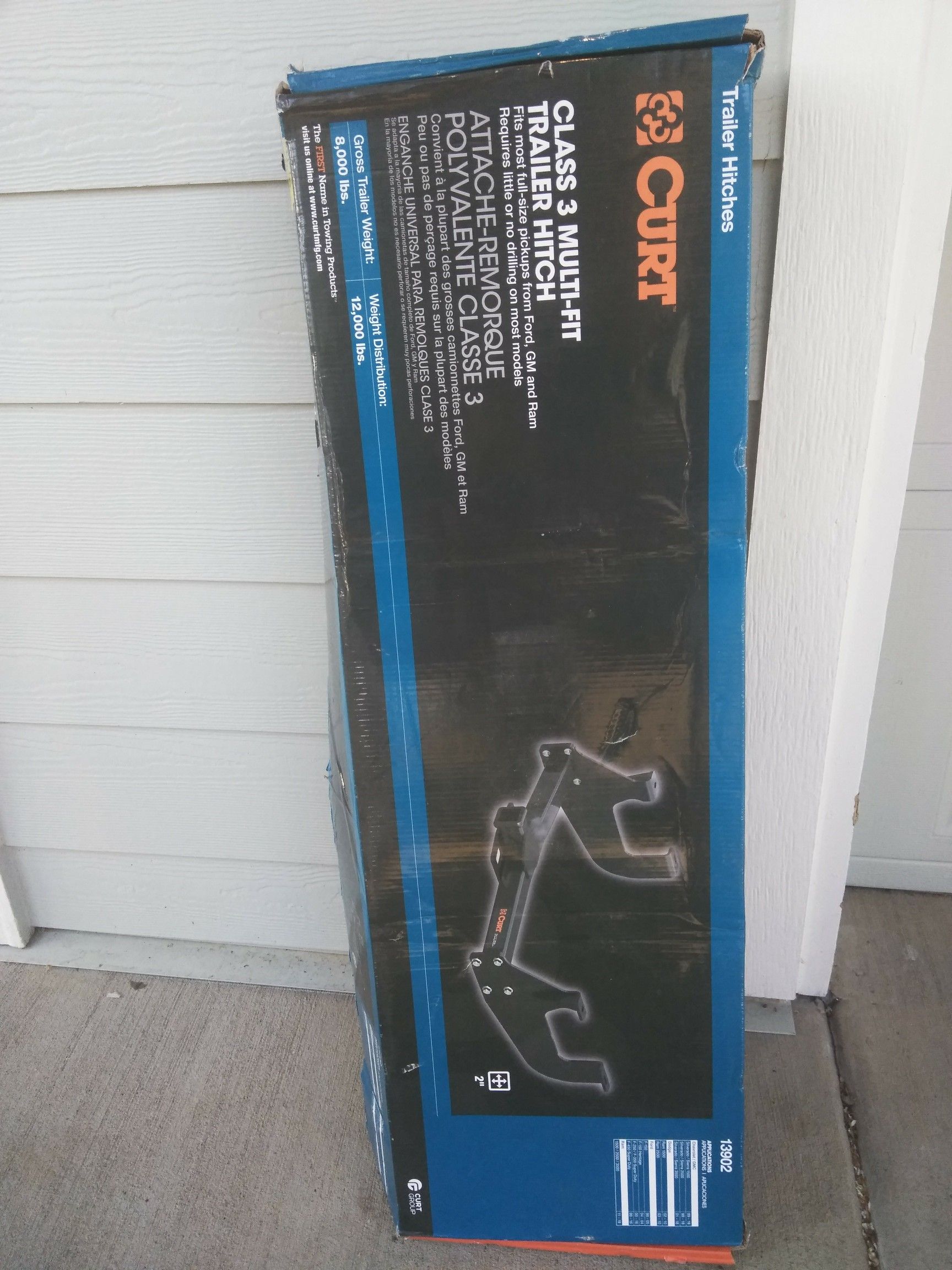 Curt Class 3 Multi Fit Trailer Hitch including ball/ pin/adapter