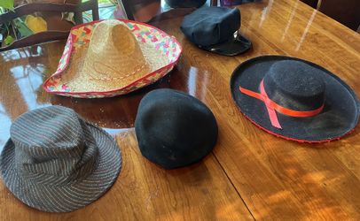 Lot of 5 Quality Costume/DressUp Hats