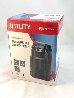 Utilitech 1/3-HP Thermoplastic Submersible Utility Pump