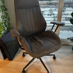 Office Chair- Gray Faux Leather (was $150)