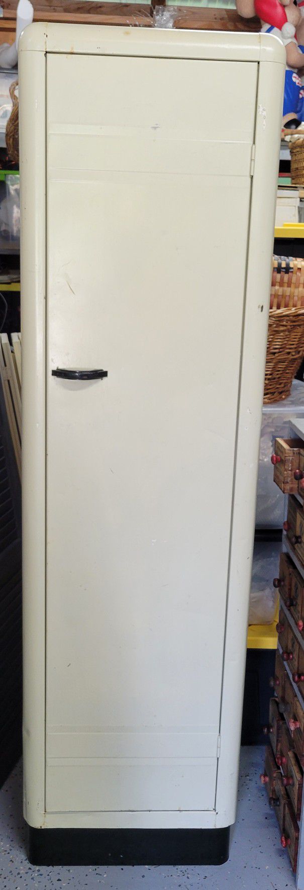 Mid Century Metal Pantry Cabinet  *Located In Shelton 