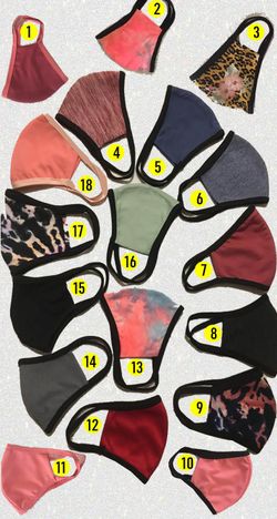 FACE MASK 😷 reversible washable 5 mask for $20