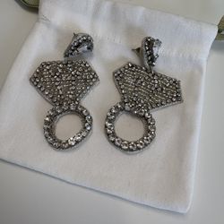 Sparkly Engagement Ring Earrings