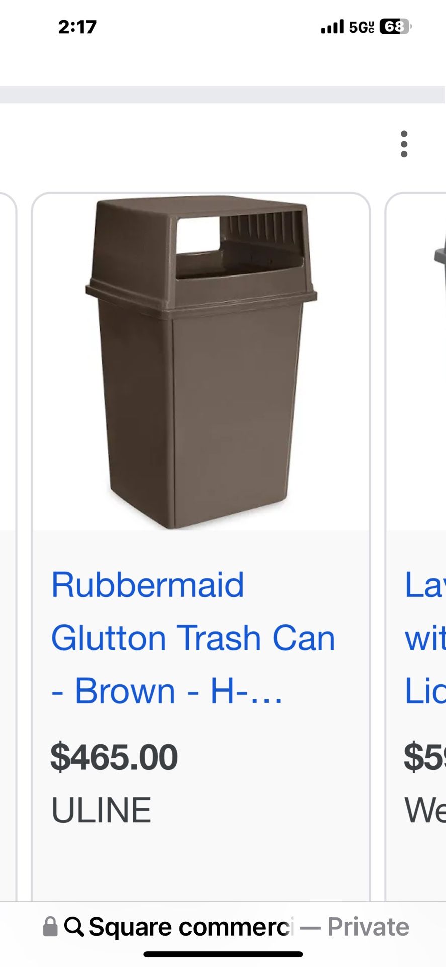 Rubbermaid Commercial Garbage Can