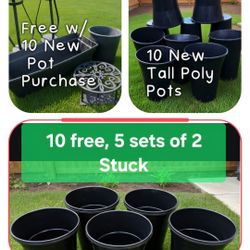 All For $10. Planter POTS, STAND, PLANT HOLDERS