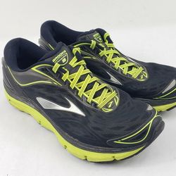 Brooks Transcend 3 Men's Size 10 M 1102181D051 Black Yellow Green Running Shoes