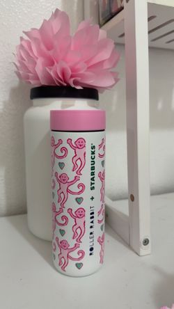 LIMITED EDITION ~ Roller Rabbit x Starbucks Pink Monkey Tumbler
