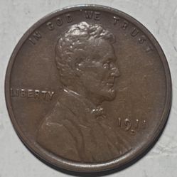 1911D Lincoln Wheat Penny 