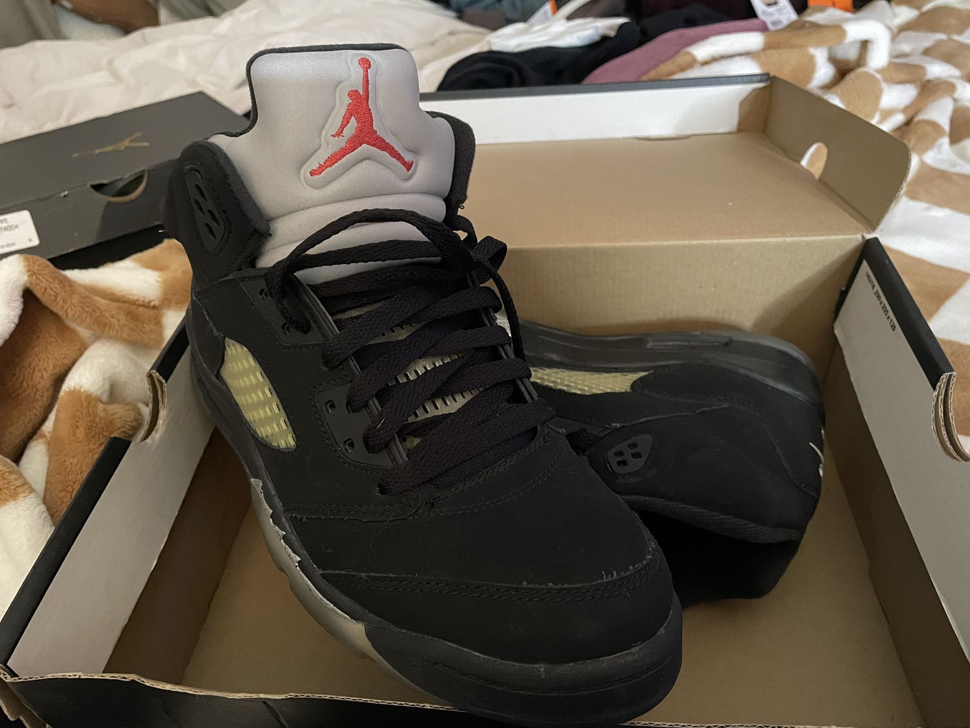 Jordan 5 Retro Metallic Black Size 7