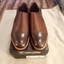 NEW! Stacy Adams Brown Madison Slip Ons #00067 Size Men's 7D $55 Firm P/U 48 TH ST Roosevelt Phx 