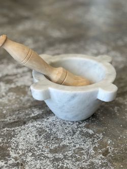 Heavy Vintage Marble Mortar & Pestle Modern Design Classic Kitchen Decor