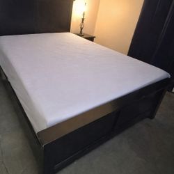 Black Queen Bed Frame. No Mattress. Disassembled.