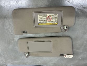 2003-2008 Nissan Murano Sun Visors Pair Tan Lighted Mirrors #1556
