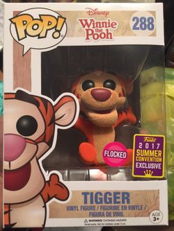 Funko Disney 2017 summer convention flocked tigger brand new