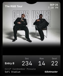 CHRIS BROWN TICKET