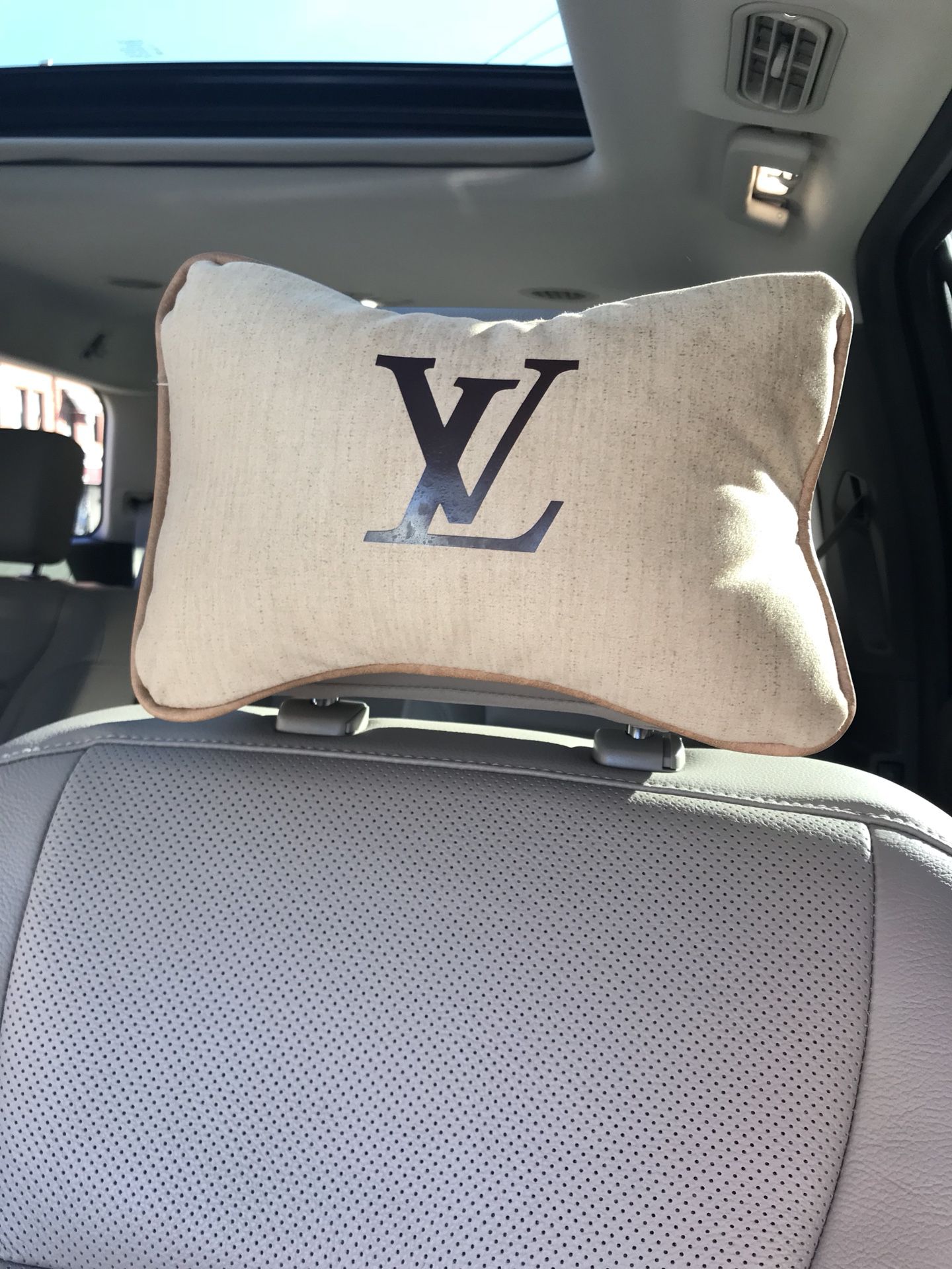 Louis Vuitton Car Seat Head Neck Rest Cushion, Car Parts & Accessories on  Carousell