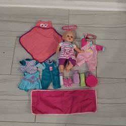 baby doll 12' with extra clothes and accessories