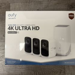 eufy security eufyCam S300(eufyCam 3C)3-Cam Kit, Security Camera Outdoor Wireless, 4K Camera, Expandable Local Storage, Face Recognition AI, Spotlight