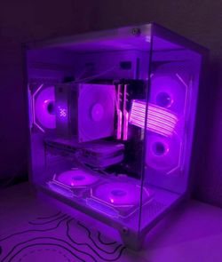 White RGB Gaming PC - Ryzen 7 5700X | RTX 4060 | 64GB RAM | + Gaming Keyboard & Mouse Bundle