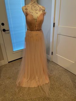Blush Pink Tulle Formal Gown