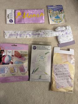 Baby shower games/activities/sash