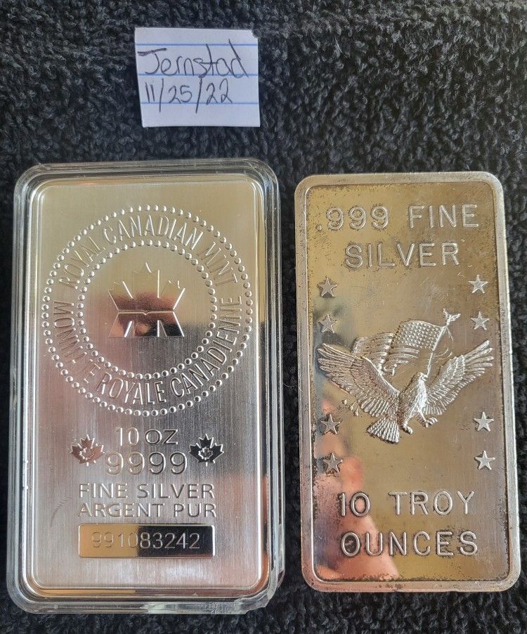 10oz Silver Bars .999