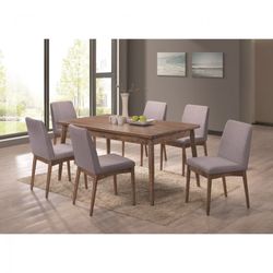 Coaster Fine Furniture Pasquil Mid Century Modern Dinning Table Set With 6 Chairs. 