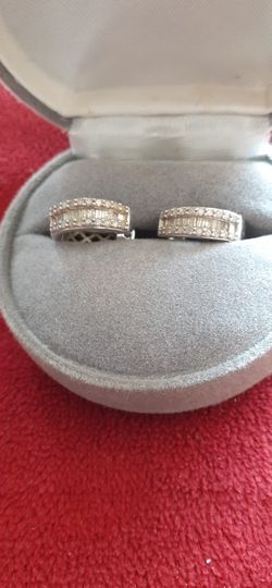 1and 1/2 Kt Diamond Huggie Hoops