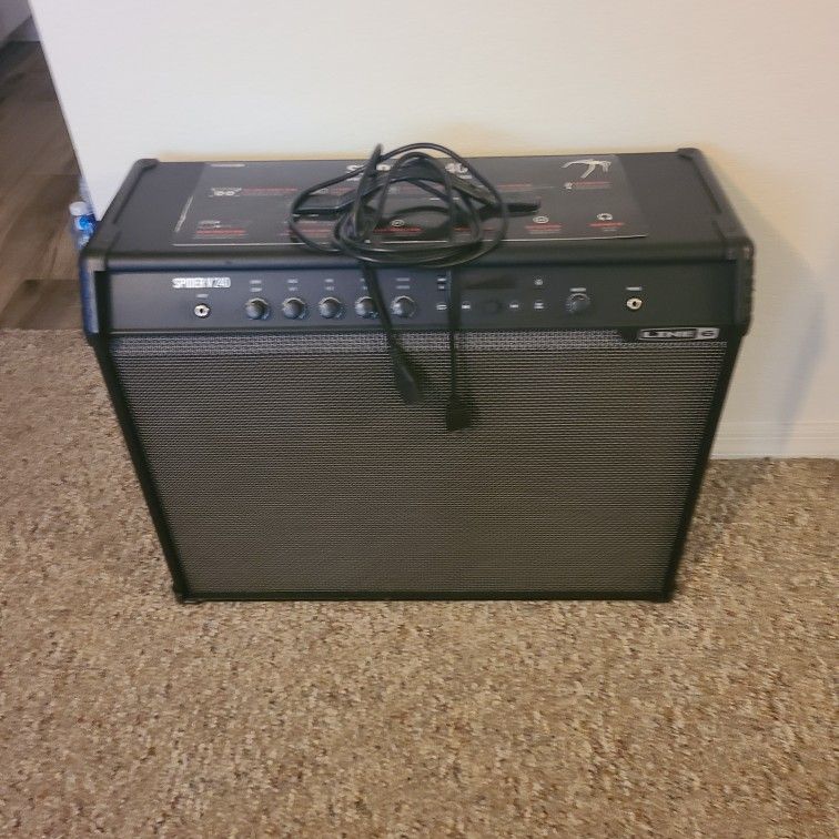 Line 6 Spider V 240. And Line 6 G10 Wireless Guitar Transmiter.