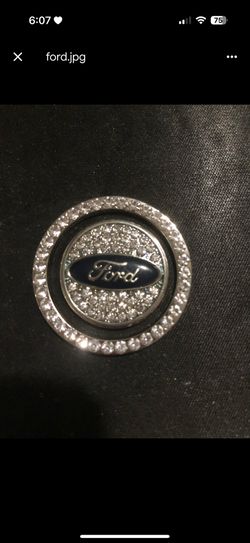 Ford Car Start Button | Bling Car Décor | Crystal Rhinestone Car Bling Ring | Emblem Sticker