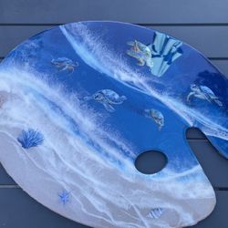 Large Pallet Ocean , Turtles , Food Grade Epoxy 