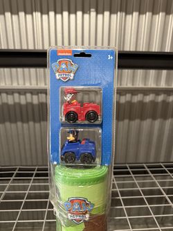 NEW Paw Patrol - Floor Playmat & 2 Toy Cars, 47” x 61", 2 Character Vehicles, Durable EVA Foam Mat, Portable