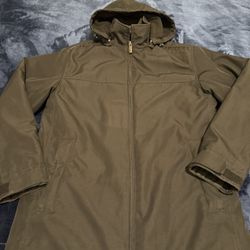 Weatherproof Men's Black Hooded Raincoat 