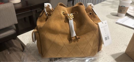 Tory burch suede charlie drawstring
