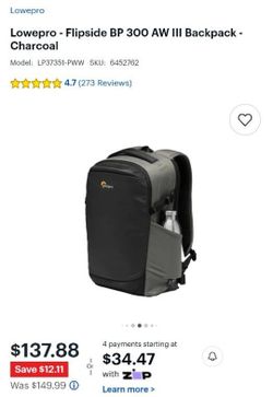 CAMERA BACKPACK - Lowe Pro Flip Side 300