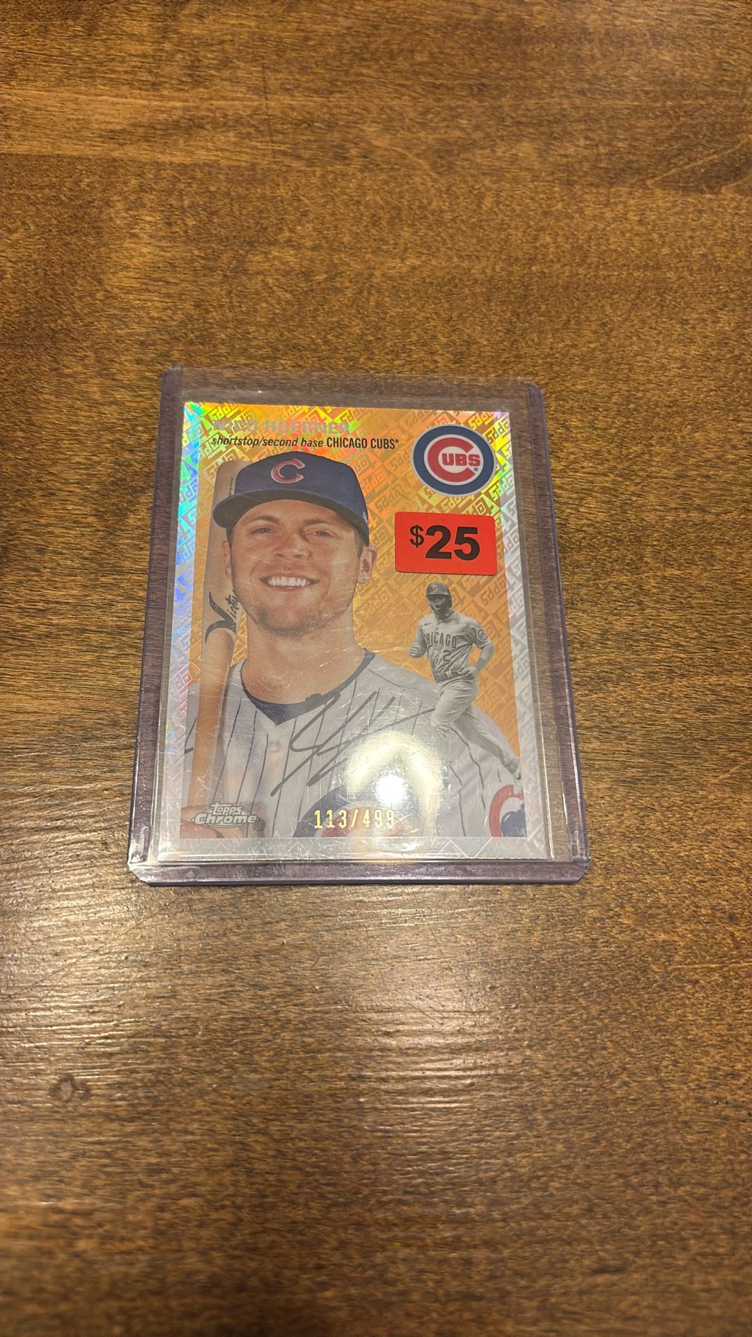 Chicago Cubs Nico Hoerner /(contact info removed) Topps Chrome Orange Refractor Auto