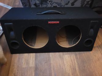 Magnum Competition Dual 12" Subwoofer Box with Built In Speakers