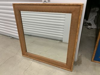 Wood frame mirror