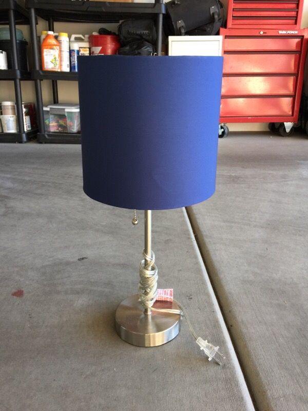 Blue desk lamp