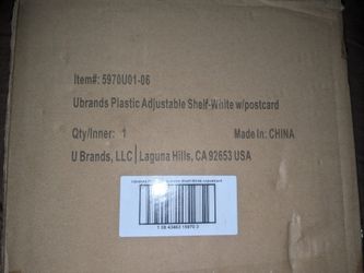 A White Plastic Adjustable Small Shelf Brand New