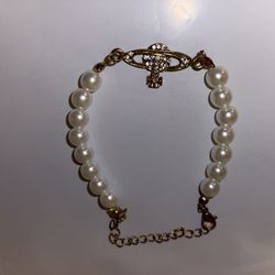 Vivienne Westwood pearl necklace and bracelet set gold