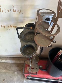 Two ash trays / beer holders