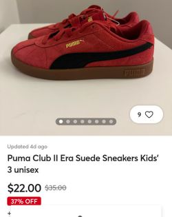 Red Size 4 KIDS Unisex Puma Shoes NEW