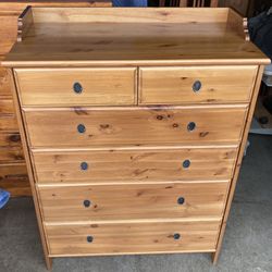 Solid Knotty Pine 6 Drawer Dresser Chest Of Drawers