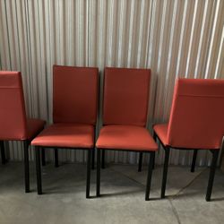 4 Red Kitchen / Dinning Chairs