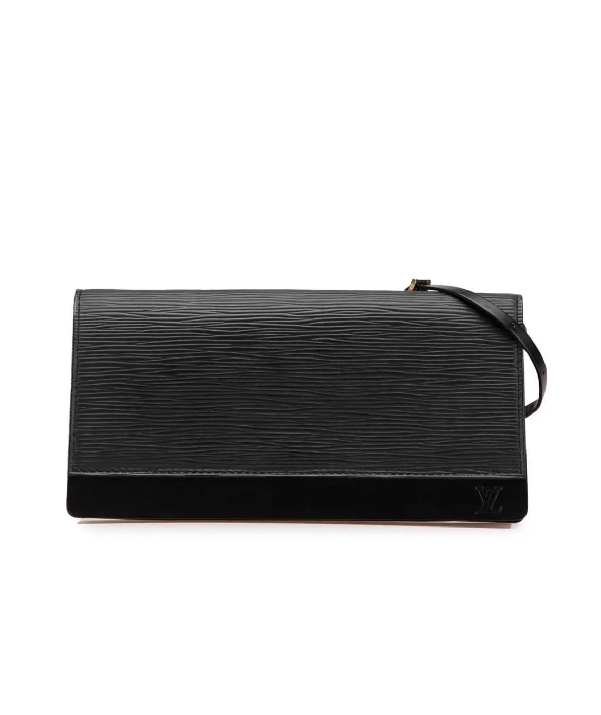 Louis Vuitton Epi Honfleur M52732 black, 2-way clutch and shoulder bag made of Epi leather.