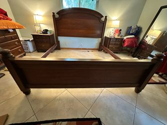 King size wood bed frame
